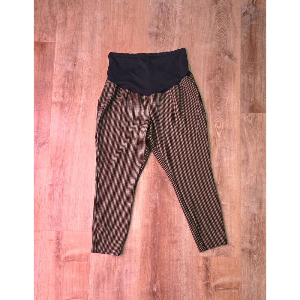 Old Navy Maternity Houndstooth Brown/Black Pants - Size XL